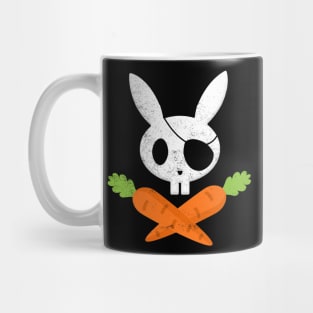 Easter Bunny Rabbit Pirate Skull and Carrot Funny Mug
